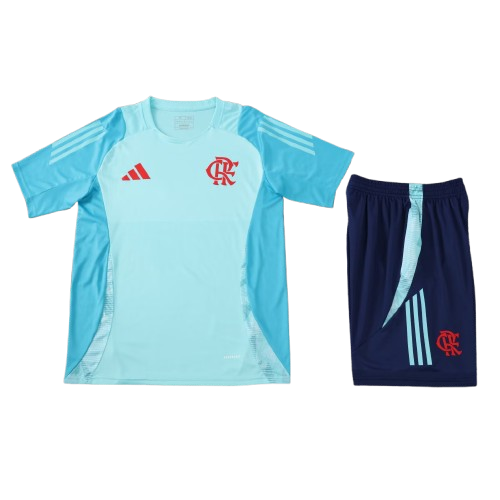 Kit Infantil Flamengo 2025/26 AZUL Camisa + Shorts (KIDS)