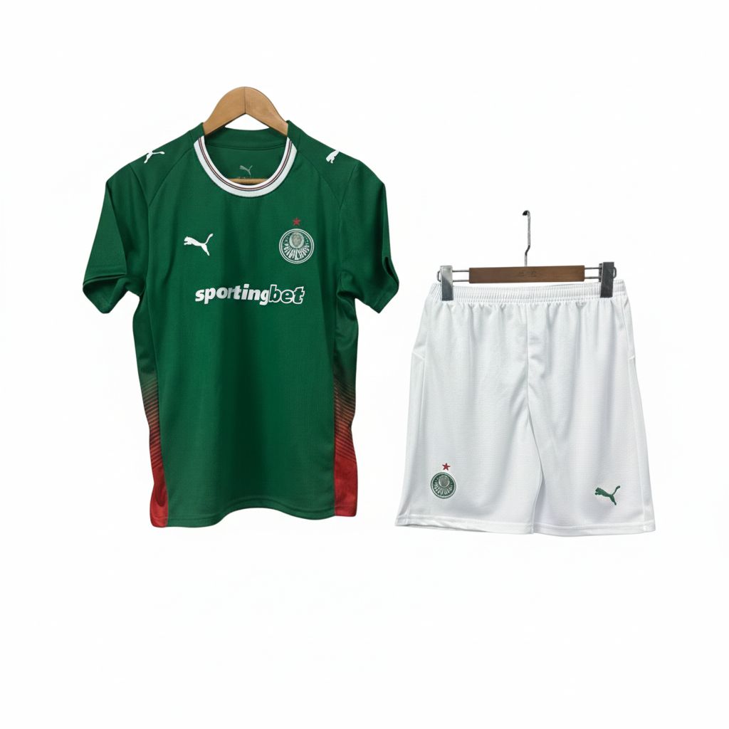 Kit Infantil PALMEIRAS 2026/27 I Camisa + Shorts (KIDS) - Fanático Torcedor