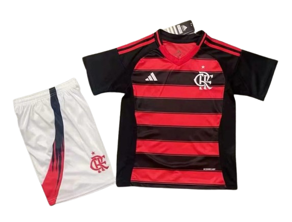 Kit Infantil Flamengo 2025/26 I Camisa + Shorts ( KIDS )